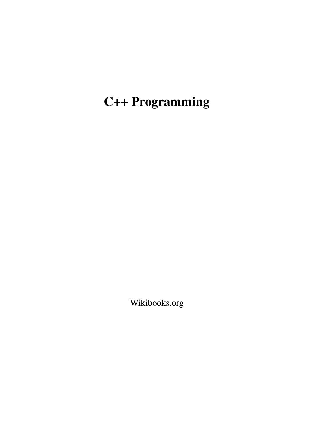 CPlusPlusProgramming